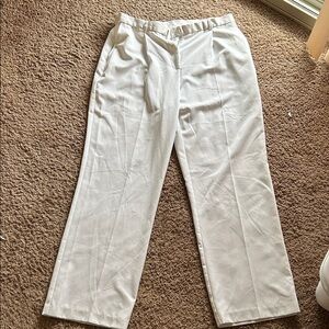 Liz Baker Men's Elegant Cream Dress Pants